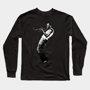 Miles Davis Halftone Retro Vintage Long Sleeve T-Shirt